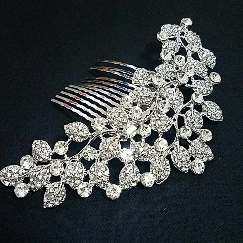 New Flowers Rhinestone Bridal & Party Hair Comb